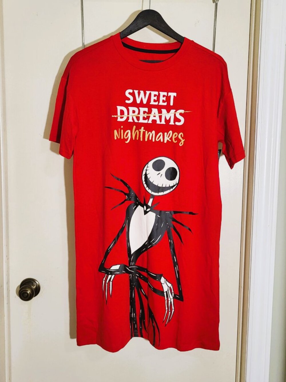 Disney Jack Skellington Sweet Dreams Nightmares Sleepshirt NWT 100% Cotton Small - Picture 6 of 11